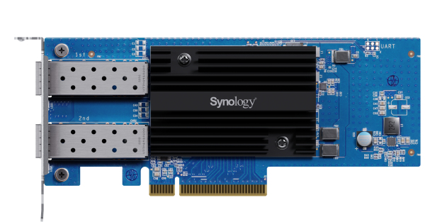 Synology E25G30-F2 Netzwerkadapter PCIe 3.0 x8 25 Gigabit SFP28 x 2 Blau
