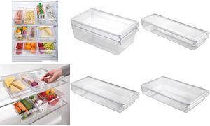 metaltex Frigo-System Organizer, groß, mit Deckel Farbe: transparent, Material: Polystyrene PS, Behälter - 1 Stück (235416000)