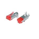 Hirose Modularstecker TM21, Cat.6 (nur Stecker ohne Knickschutztülle und Kabelführung "Guide Plate"), VPE 50 Stück RJ45 Stecker für Patchkabel (TM21DP-TM-88P(61)/222-2941-3-6)