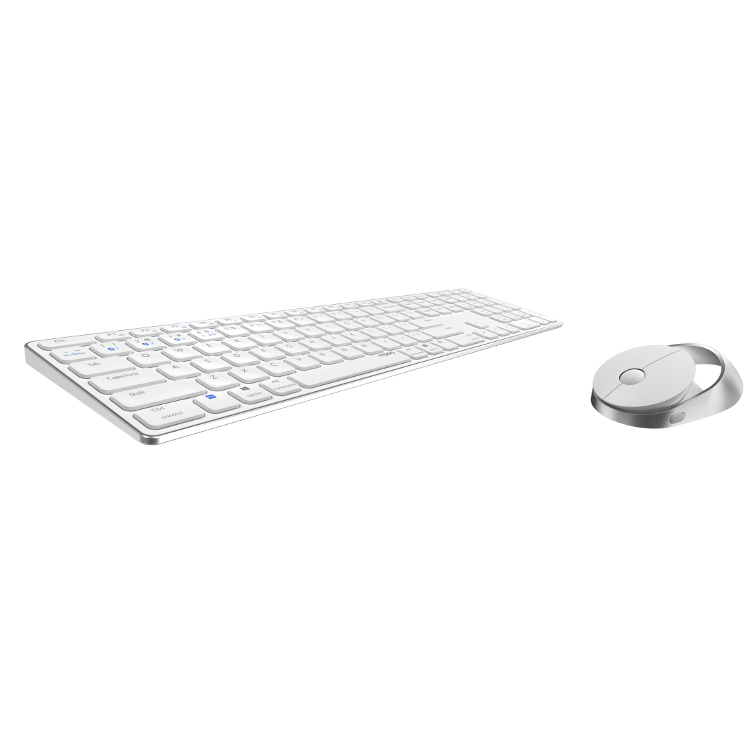 Rapoo 9850M Tastatur Maus enthalten RF Wireless + Bluetooth QWERTZ Deutsch Weiß (00215385)