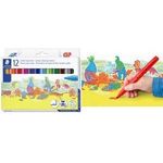 STAEDTLER Fasermaler Noris Jumbo 12er-Set retail (340 C12)