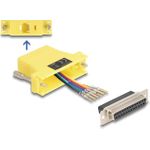Delock D-Sub 25 Pin Buchse zu RJ12 Montagesatz gelb (67101)