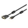 Wentronic Goobay HDMI™ / DVI-D Kabel, Schwarz, 1 m - 19pol. HDMI™-Stecker>DVI-D (18+1) Stecker (51579)