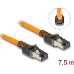 Delock RJ45 Netzwerkkabel mit USB Type-C™ Portfinder Funktion Self Tracing Cat.6A S/FTP 7,5 m orange (80415)