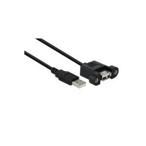 Verlängerung USB 2.0 Stecker A an Einbaubuchse A, 1m, Good Connections® (2511-1E)