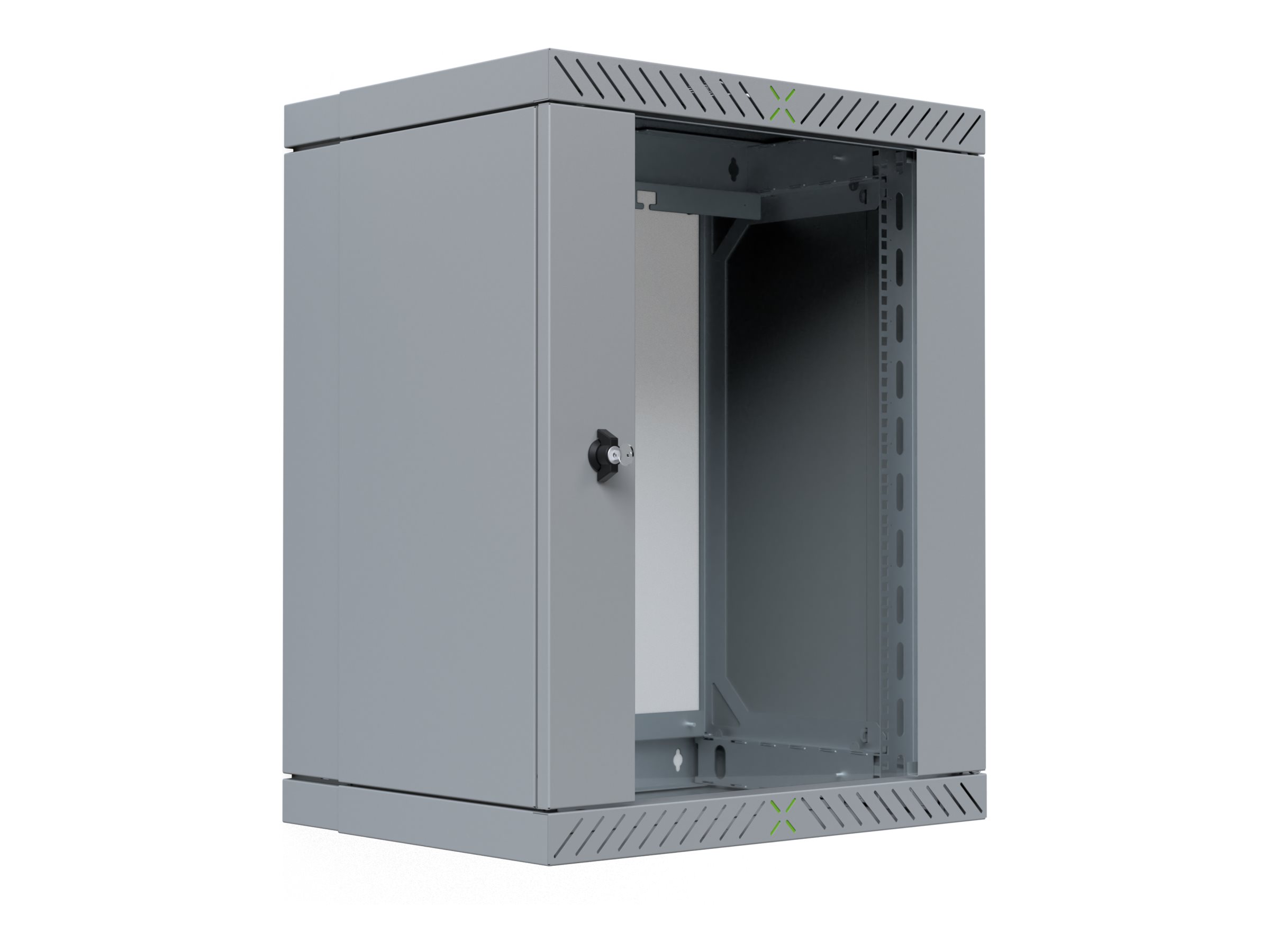 EFB Elektronik 19" Wandgehäuse X-Rack mit Glastür 400-600mm grau - Wandgehäuse (WGX-1506GR.G1)