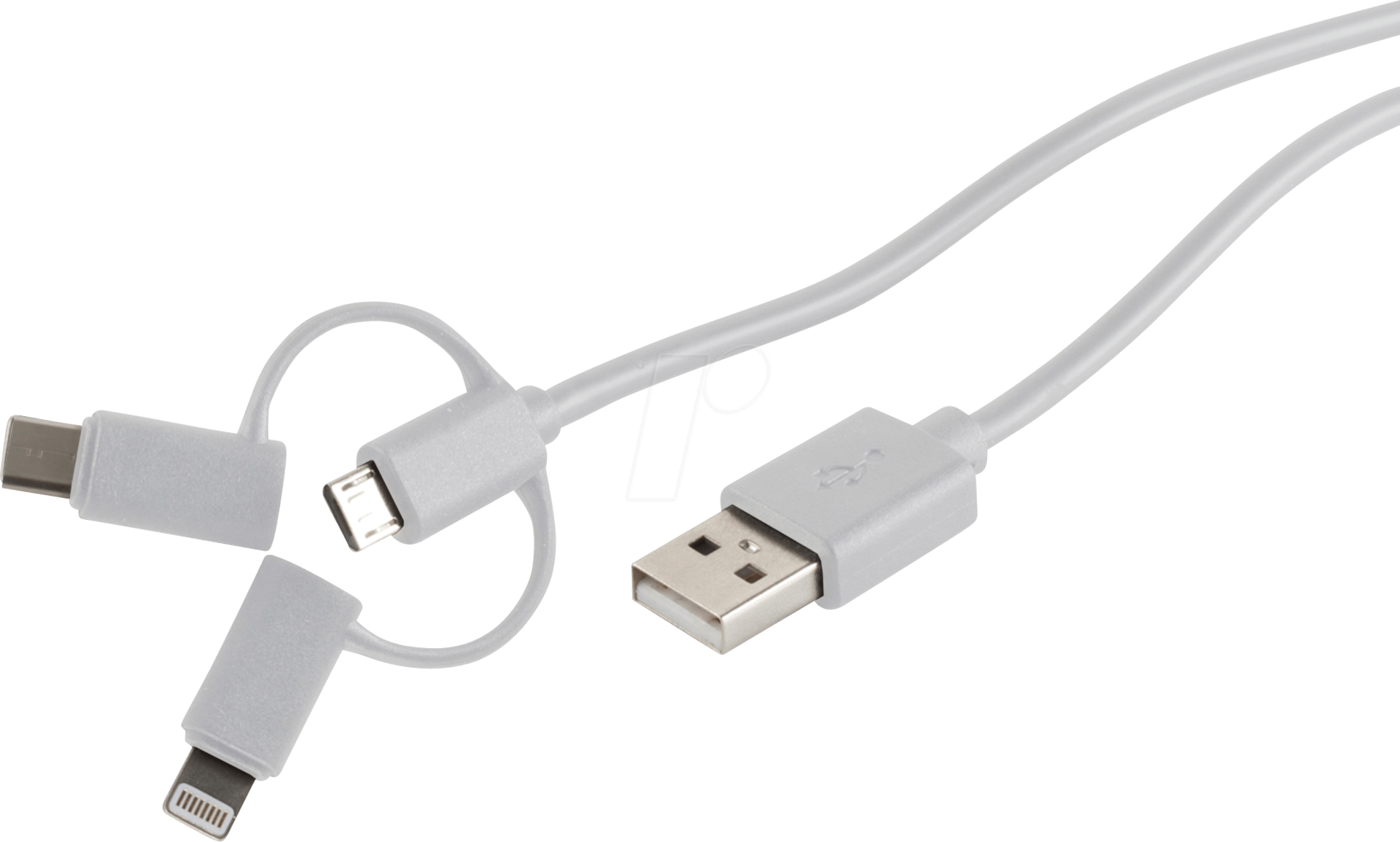 shiverpeaks BS14-15036 USB Kabel 2 m USB A USB C/Micro-USB B/Lightning Weiß (BS14-15036)