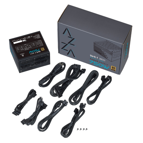AZZA PSAZ-750G ATX3.0 Netzteil 750W 80+ Gold PCIe 5.0 Schwarz