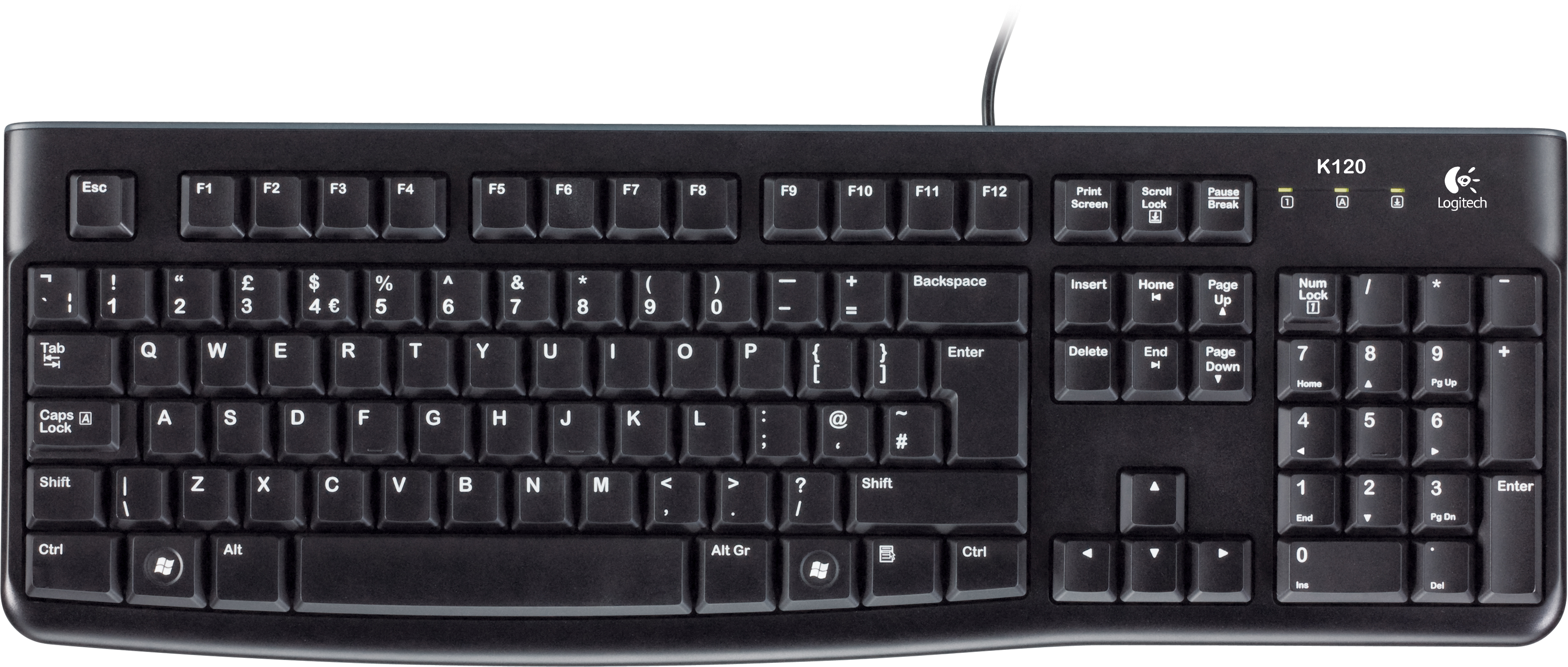 Logitech K120 USB Tastatur QWERTZ Schwarz