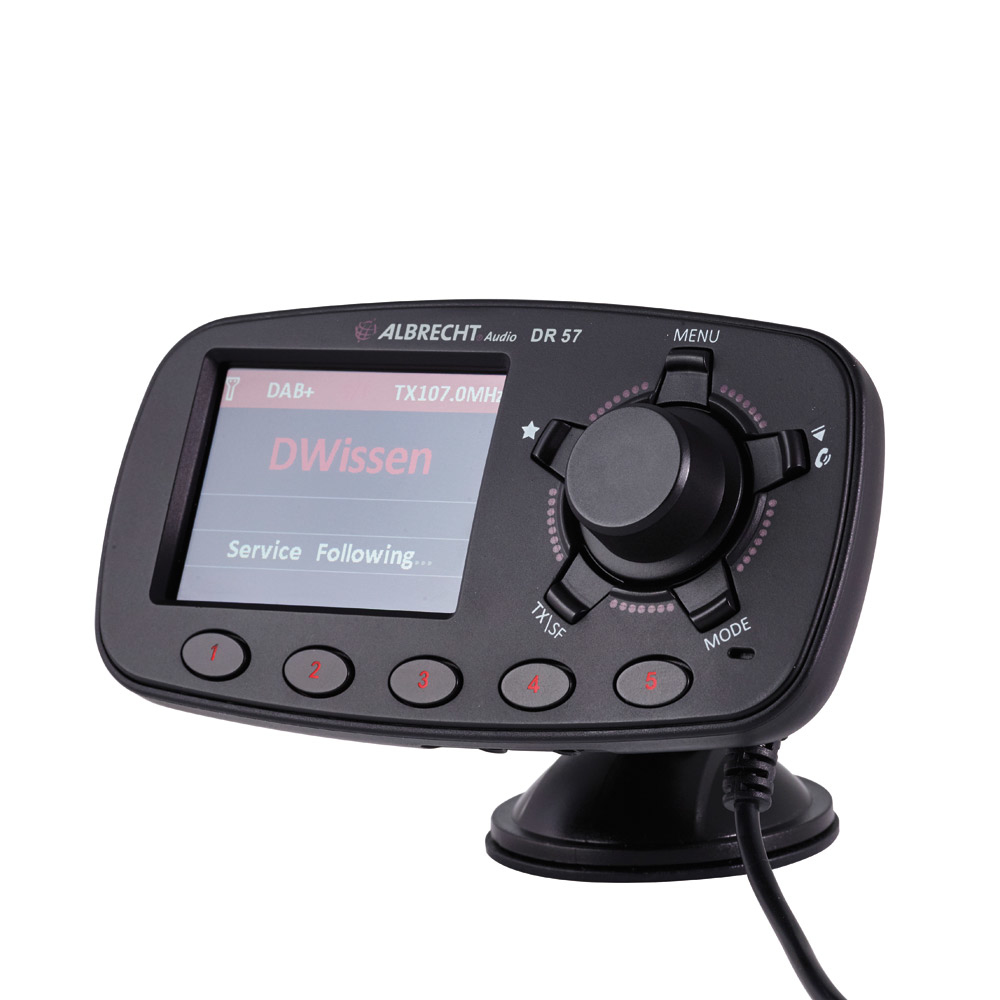 Albrecht DR 57 2,4" FM-Transmitter DAB+ Bluetooth Schwarz