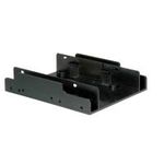 Montageadapter, Bauform 3.5, Rahmen für 2x 2.5 HDD, schwarz (16.01.3007)