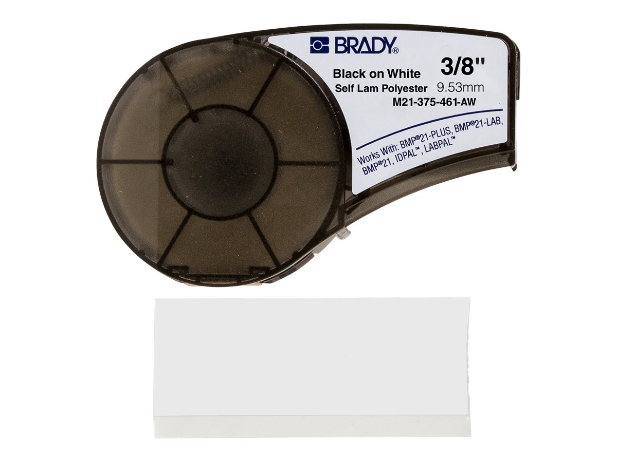 Brady M21-375-461 9,53 mm x 6,4 m Selbstklebendes Druckeretikett Weiß