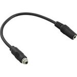 InLine® Audio Adapterkabel zum Einbau mit Gewinde, 3,5mm Stereo Buchse/Buchse, 0,2m (99303I)