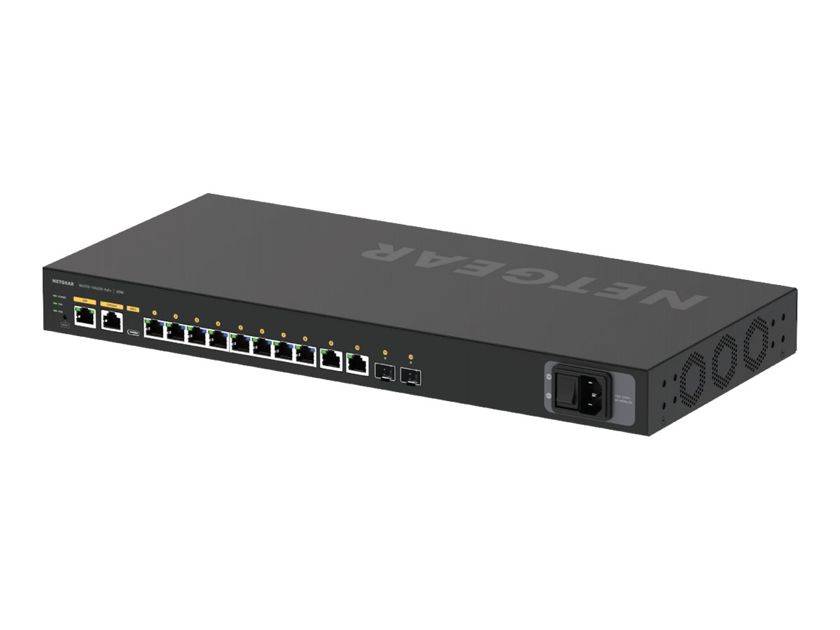 NETGEAR AV Line M4250-10G2XF-PoE+ Switch 12 Ports PoE+ Schwarz