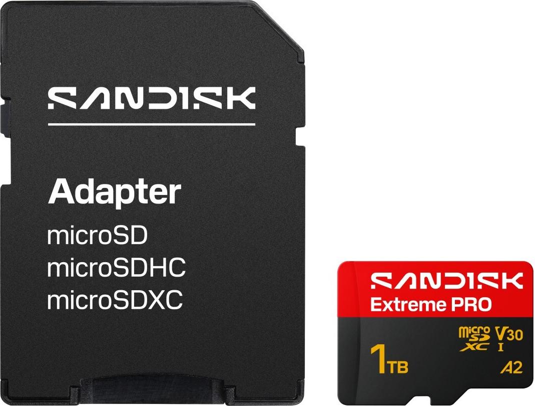 SanDisk microSDXC Extreme PRO 1TB Speicherkarte UHS-I V30 A2 bis 250 MB/s