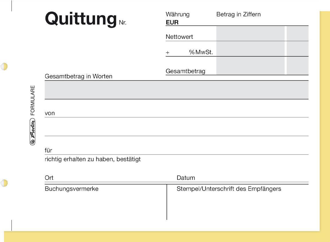 herlitz Quittungsblock A6 2x40Blatt sd/886622 (00886622)
