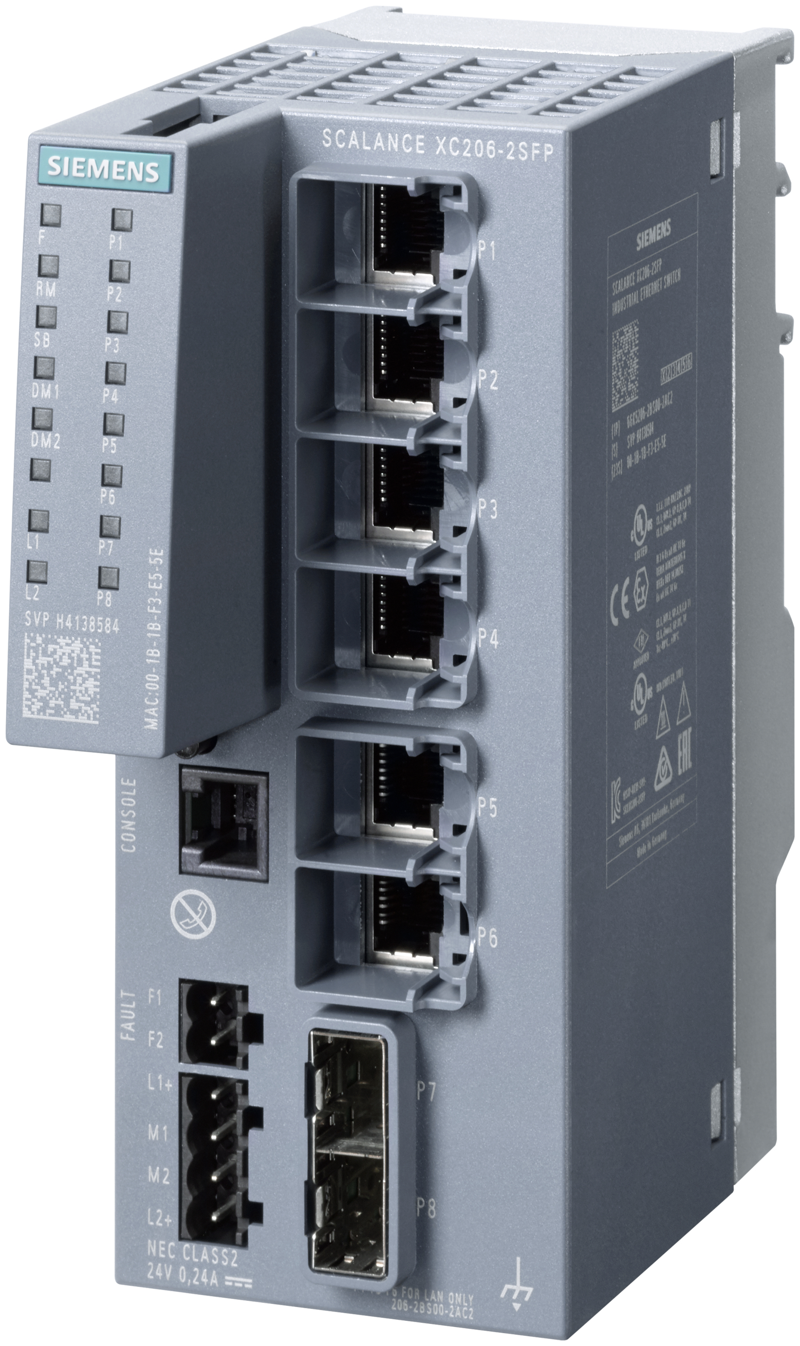 Siemens SCALANCE XC206-2 Managed Switch 6 Ports RJ-45