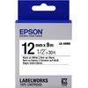 Epson LabelWorks LK-4WBN - Etikettenband - Schwarz auf Weiß - Rolle (1,2 cm x 9 m) 1 Rolle(n) - für LabelWorks LW-1000P, LW-300, LW-300L, LW-400, LW-400L, LW-400VP, LW-600P, LW-700, LW-900P (C53S654021)