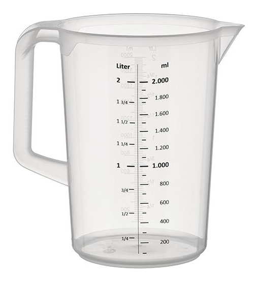 APS Messbecher 2,0 L Polypropylen Transparent