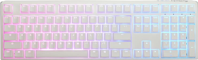 DUCKYCHANNEL Ducky One 3 Classic Pure White Gaming US-Layout, RGB, Cherry MX Blue Switch, weiß