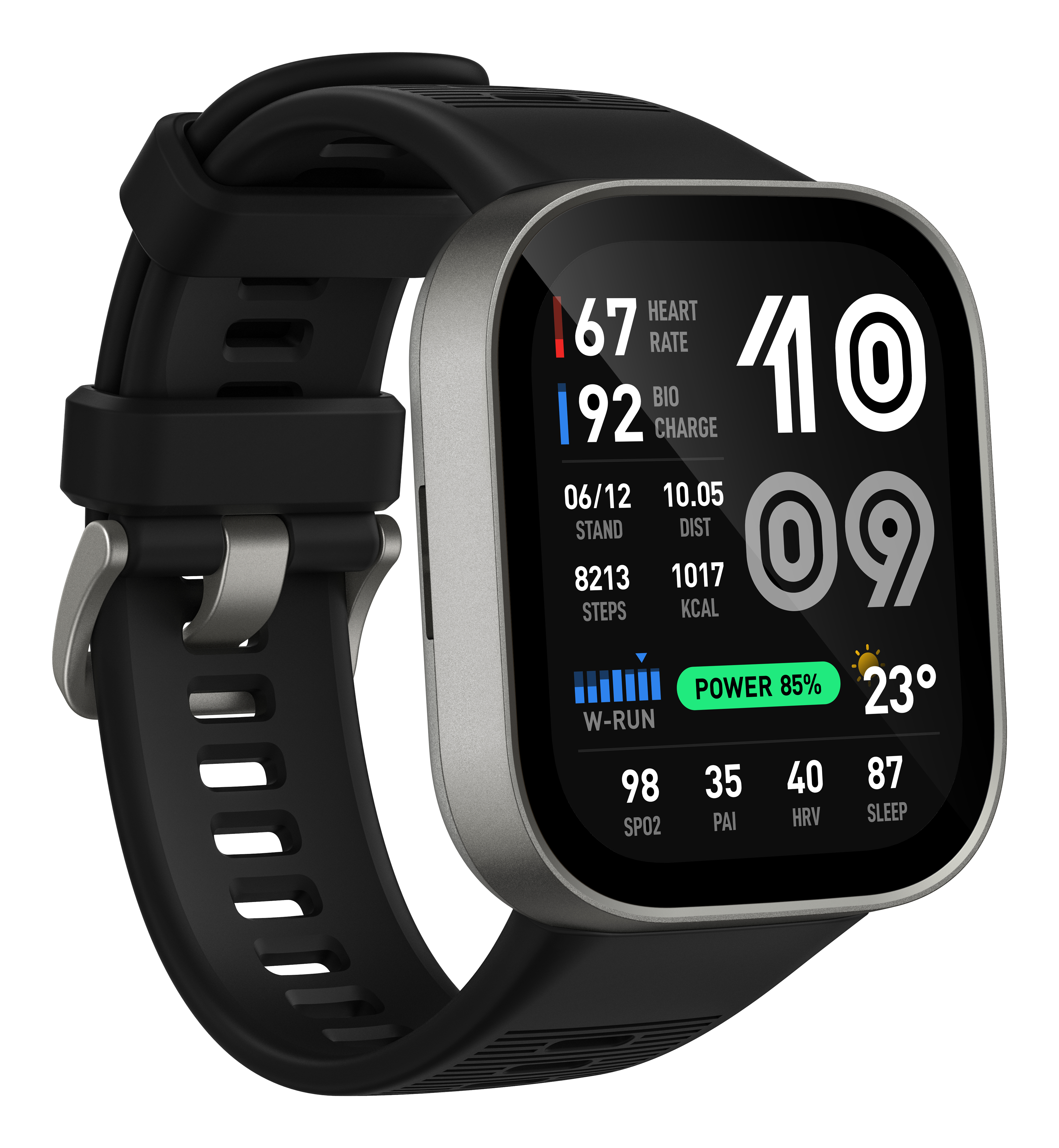 Amazfit Bip Max 2.07" AMOLED Smartwatch Silber