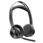 HP Poly Voyager Focus 2 UC Headset Bluetooth mit ANC, Ladestation & Teams-Zertifizierung (3J P+) (CB8R3AA#AC3)