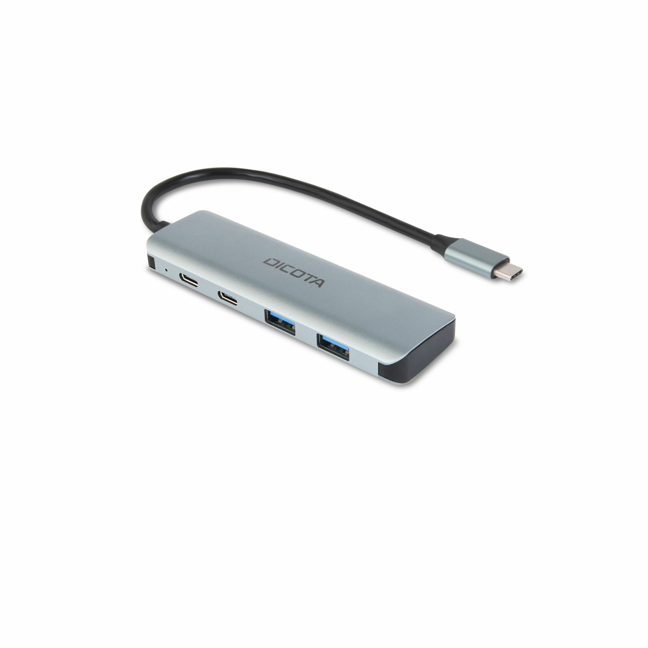 DICOTA D32061 USB-C 4-in-1 Hub 10 Gbps Silber