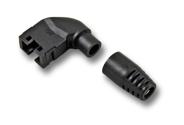 EFB-Elektronik Knickschutztülle Hirose 90° (rechts/links) RJ-45 Schwarz
