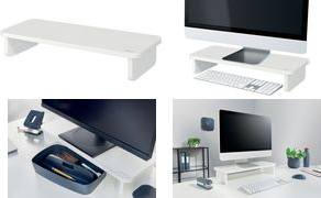 Leitz 64340001 Flachbildschirm-Tischhalterung 61 cm (24" ) Freistehend Weiß (64340001)