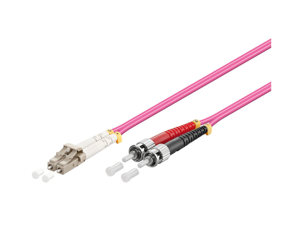 Good Connections Patchkabel LWL Duplex OM4 50/125 LC/ST 7,5m Violett