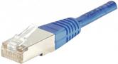 Patchkabel F/UTP, CAT.5e, blau, 0,3 m Patchkabel mit besonders schmalem Knickschutz (857111)