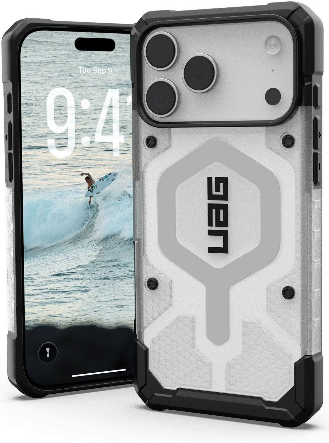 UAG Urban Armor Gear Pathfinder MagSafe Case | Apple iPhone 17 Pro | ice (transparent)/silber | 114551114333 (114551114333)