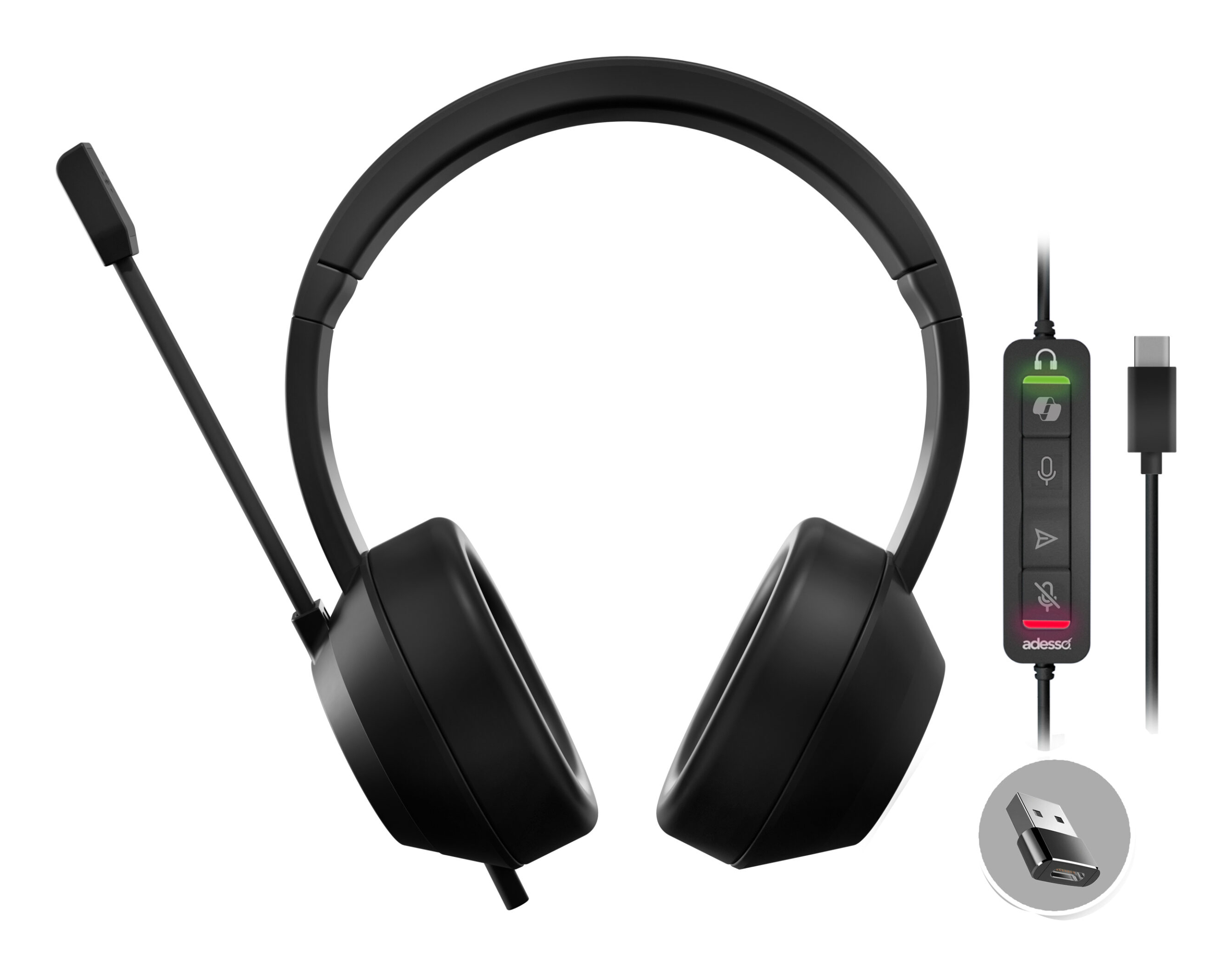 Adesso Xtream P7 On-Ear Headset USB Typ-A Schwarz