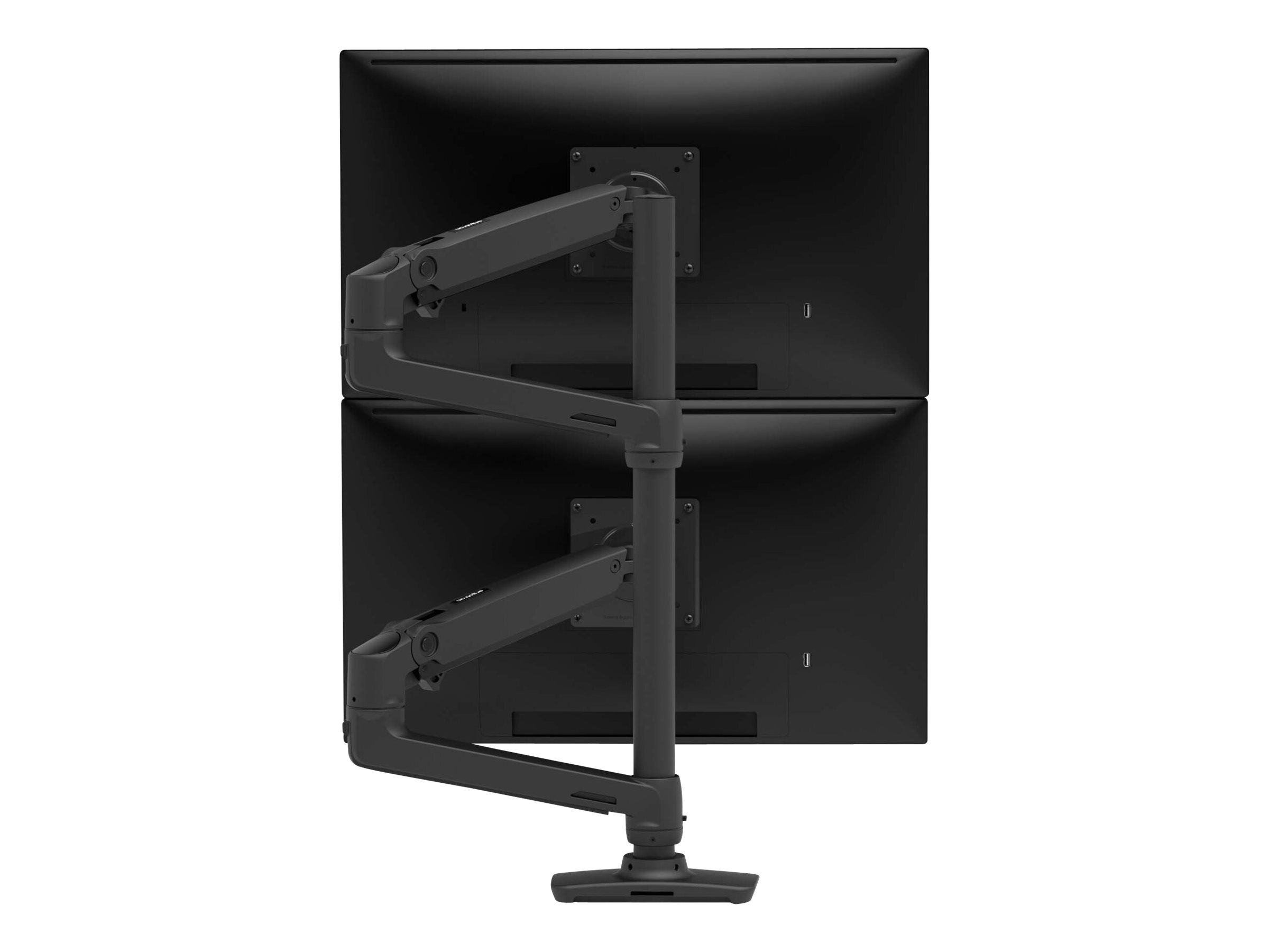 Ergotron LX Dual Monitor Arm Tischhalterung für 2 Monitore bis 40" VESA 75x75/100x100 mm Mattschwarz