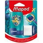 Maped Radierer-Spitzer-Kombi DRAGON Doppel-Spitzdose & Radierer in einem, Radierer & Spitzdose - 1 Stück (049224)
