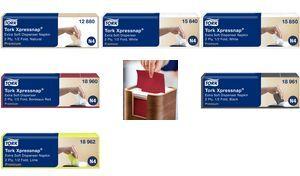 TORK Xpressnap Spender-Servietten, 213 x 165 mm, bordeaux System: N4, 2-lagig, Qualität: Premium, 1/2 Falz, - 1 Stück (18960)