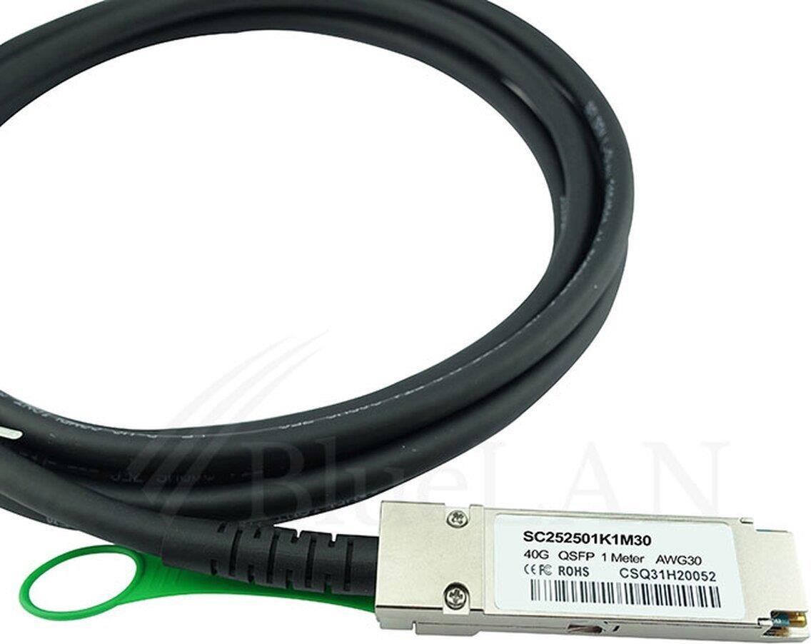 BLUELAN Kompatibles Siemon QSFP30-03 BlueLAN QSFP Direct Attach Kabel, 40GBASE-CR4, Ethernet/Infinib