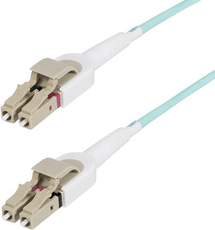 StarTech.com 5m (15ft) LC to LC (UPC) OM4 Switchable Fiber Optic Cable 50/125µm, 100G Networks, Toolless Polarity Switching, Low Insertion Loss (450FBLCLC5SW)