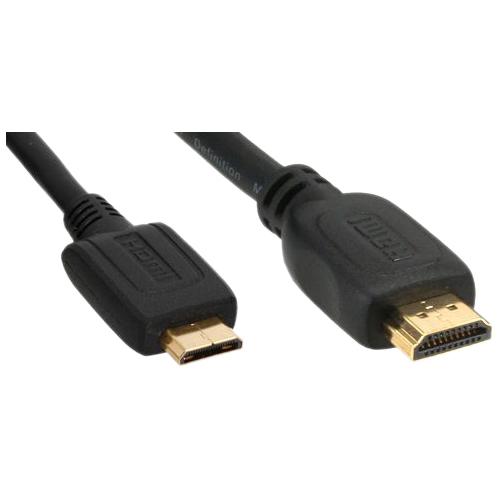 InLine Mini High Speed HDMI-Kabel, HDMI Typ A auf Mini HDMI Typ C, HDMI 1.3, 1,5 m, Schwarz