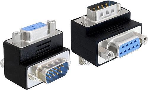 Adapter Sub-D 9 Pin Stecker an Buchse, 90° gewinkelt, Delock® [65264] (65264)