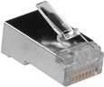 ACT RJ45 (8P/8C) shielded modulaire connector for round cable with stranded conductors. Suitable for: Stranded cable Rj45 plug cat3 shielded round (TD108A)