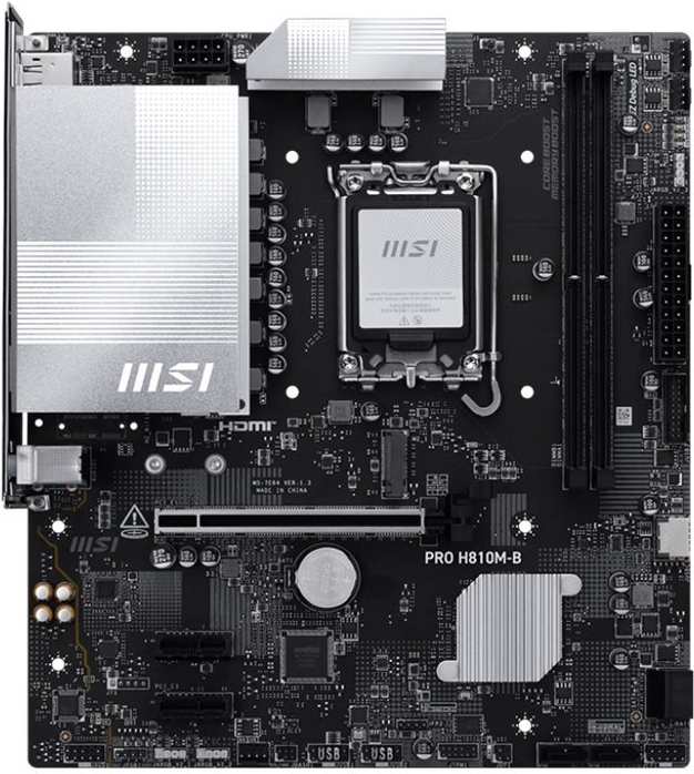 MSI PRO H810M-B (H810,S1851,mATX,DDR5) (7E64-001R)