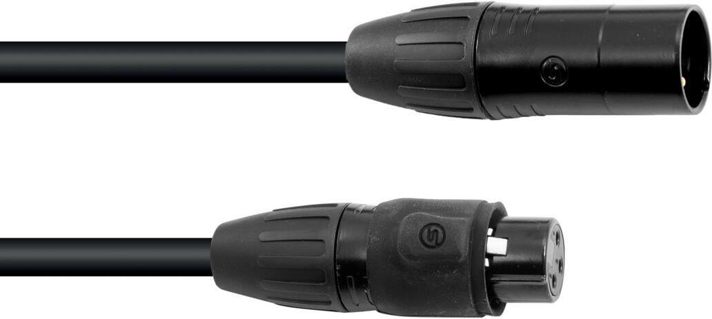 EUROLITE DMX-Kabel SEC-1 IP65 3-polig 15m schwarz für Außeneinsatz
