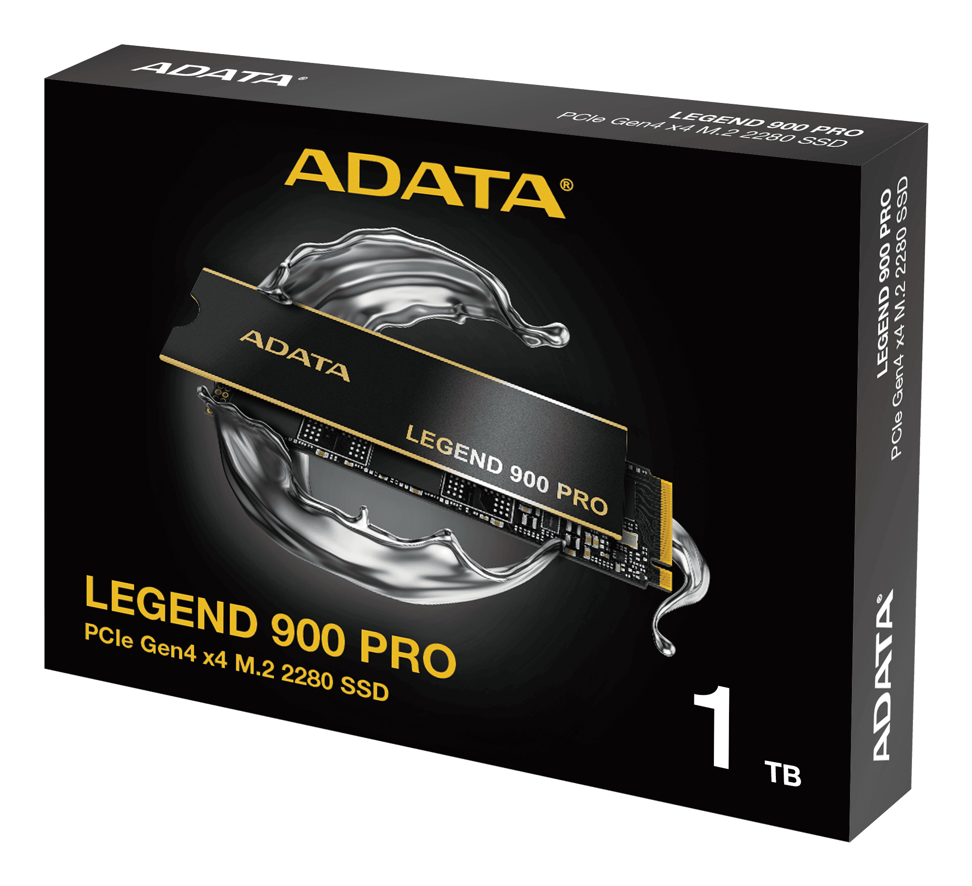 ADATA Legend 900 Pro 1 TB SSD PCIe 4.0 x4 NVMe M.2 2280 Schwarz/Gold