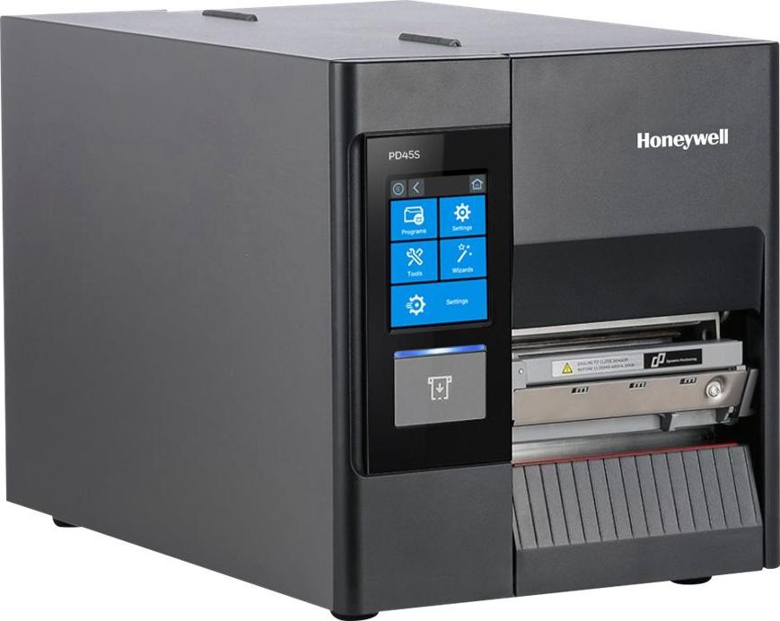 HONEYWELL PD45S0F, Full touch screen, Direct Thermal and Thermal Transfer printer, Ethernet, 203dpi, label taken sensor, rewinder, Peel off, no power cord, EU (PD45S0FE010020200)