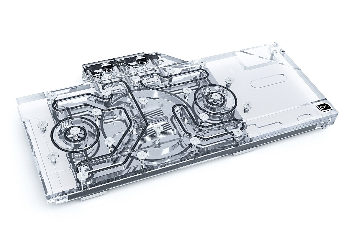 Alphacool Eisblock Aurora Acryl GPX-A Wasserblock für Radeon RX 6800/6800 XT/6900 XT Reference mit Backplate, Schwarz/Transparent
