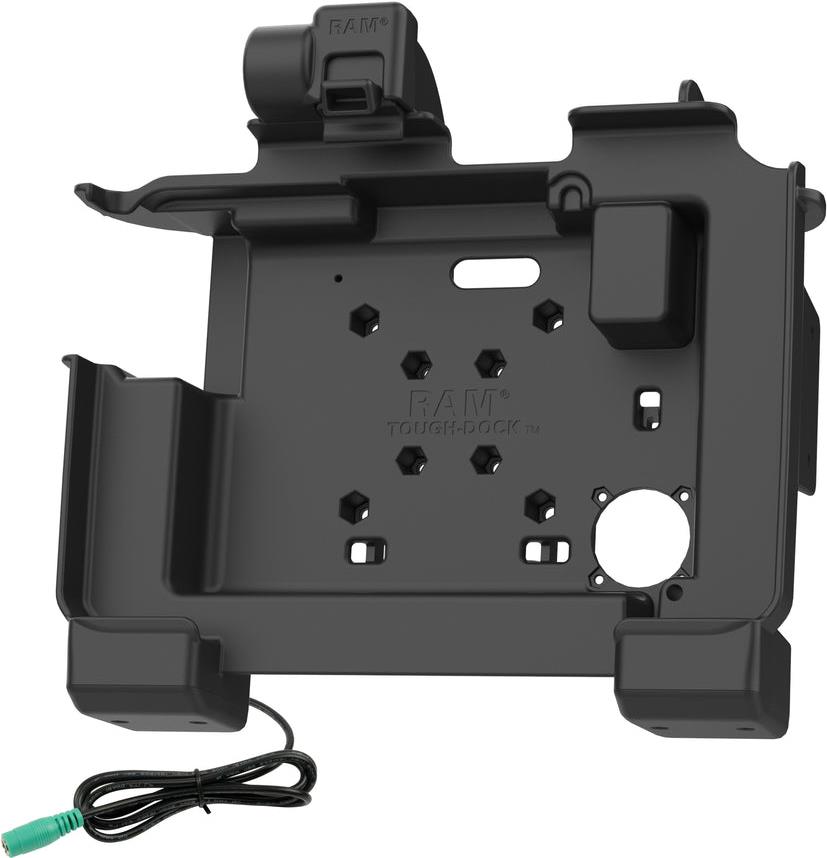 RAM Mounts Form-Fit Docking-Station für Zebra ET60 / ET65 Tablets - Stromversorung 5,5 mm Klinkenstecker, 4-Loch AMPS- u. VESA-Aufnahme (RAM-HOL-ZE25PU)