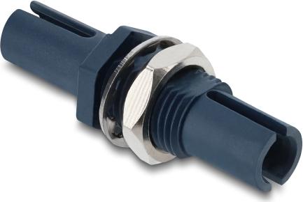 Delock LWL Kunststoff Kupplung HFBR 4515Z Simplex Buchse zu Simplex Buchse zur Panelmontage blau (91042)