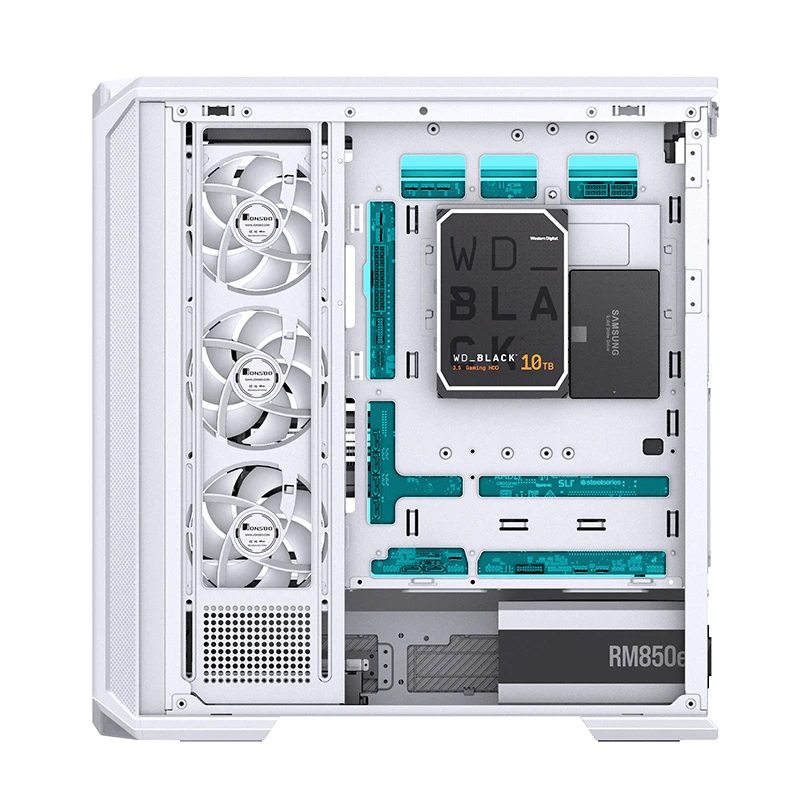 Jonsbo D400 Midi Tower ATX Tempered Glass Weiß