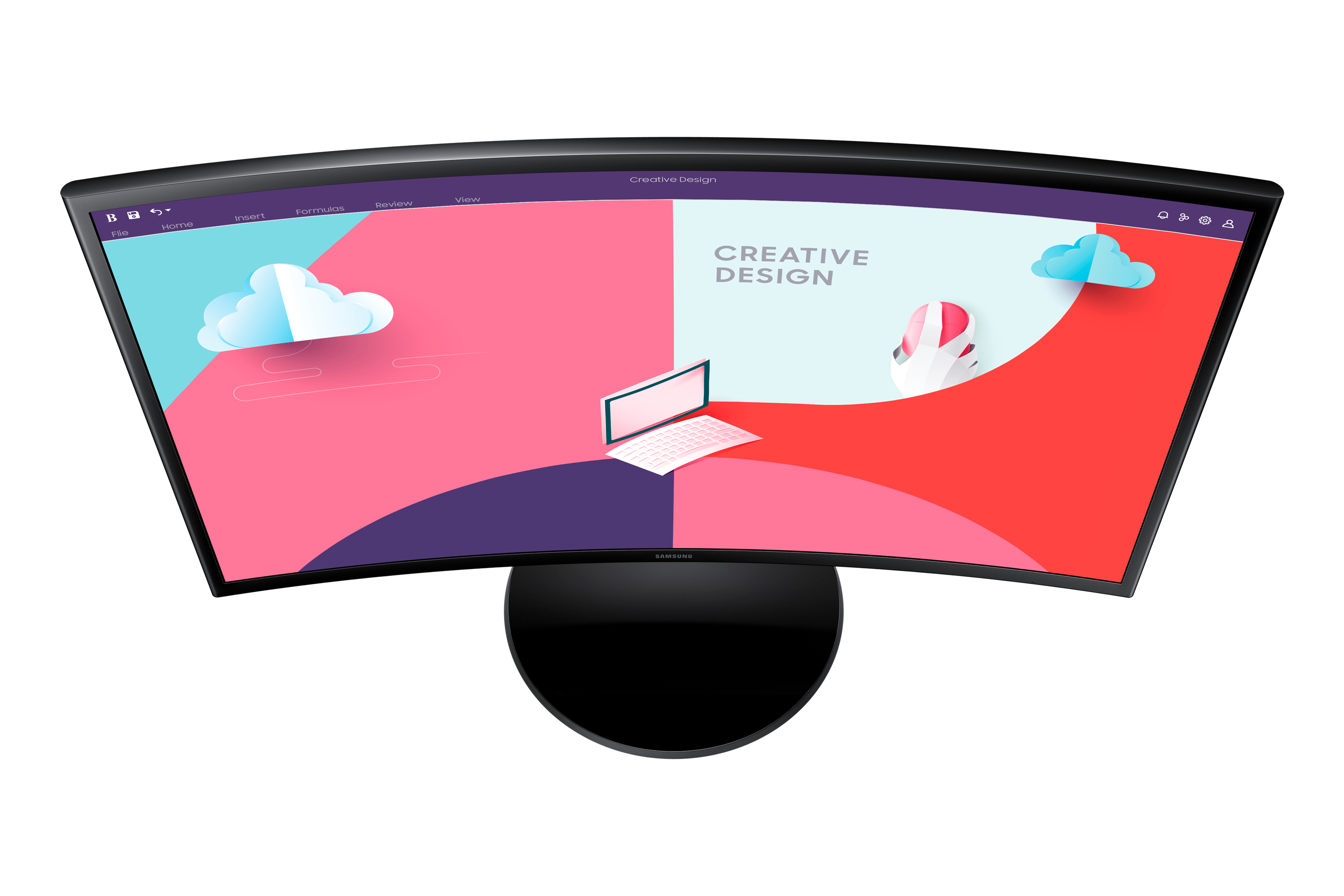 Samsung S36C Curved Monitor 61cm (24 Zoll) - Full HD, VA, 4ms, 75Hz, HDMI, VGA, FreeSync [Energieklasse E] (LS24C364EAUXEN)
